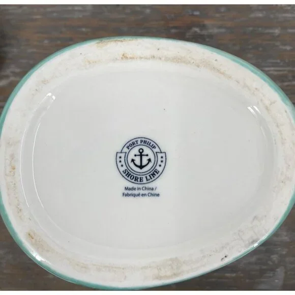 Port Phillip Shore Line Teal Whale Ceramic Cookie Jar Salt Water Marine Mammals - Picture 7 of 10